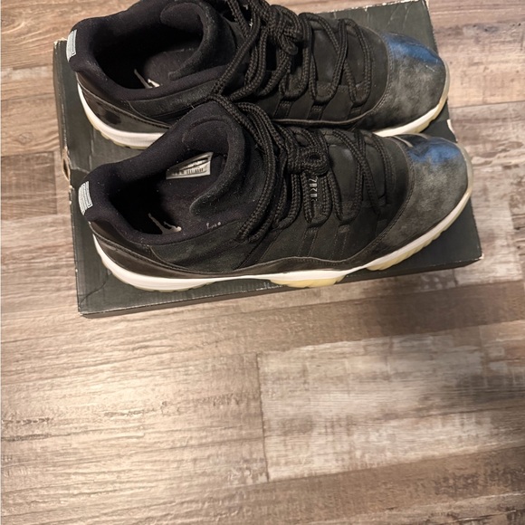 Jordan Retro Low Black, White, and Silver Sneakers - Picture 5 of 6